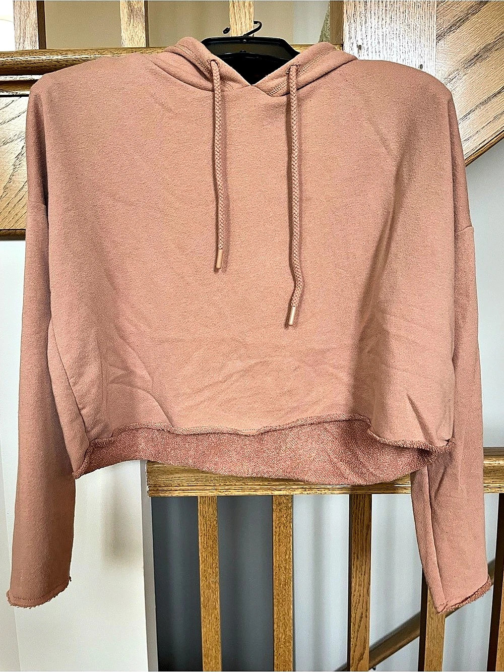 Aerie Cropped Hoodie in Pink Size Small Like New